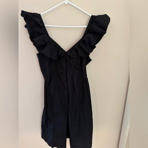 French Connection flutter sleeve dress.